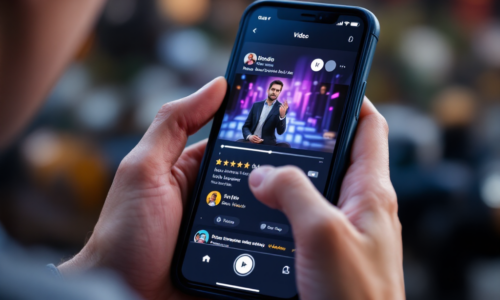 Person watching a video on a smartphone, representing the power of video content in engaging audiences