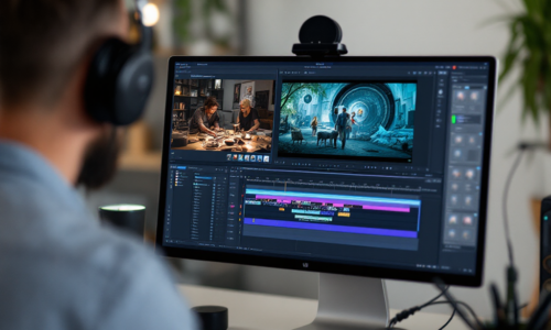 Person watching a movie on a laptop through a streaming platform