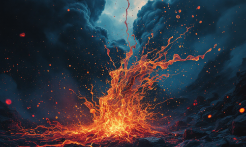 Dramatic cinematic scene with rich color symbolism