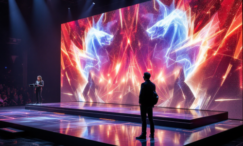 Virtual production stage with LED wall technology