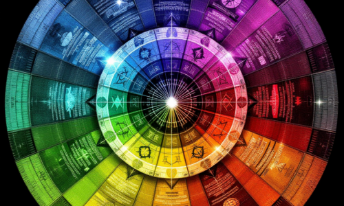 Color wheel showing symbolic meanings of colors in cinematography