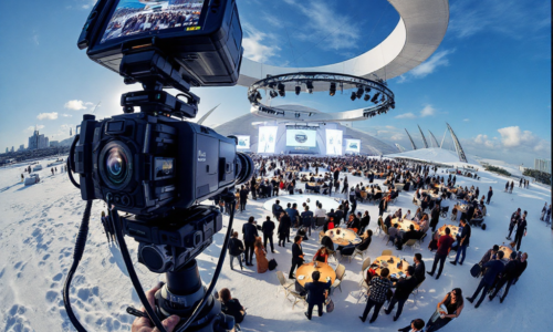 360-degree camera capturing a corporate event in Dubai